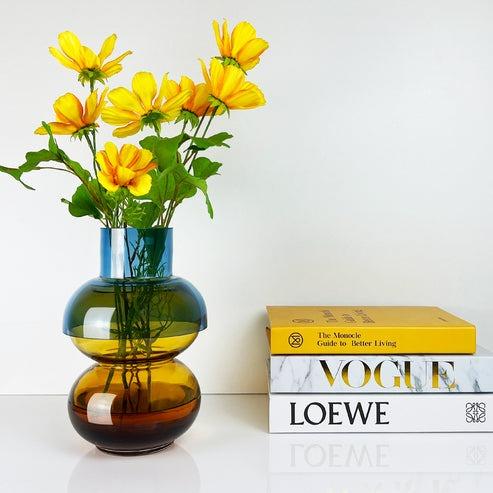 Medium Bubble Vase | Blue/Yellow