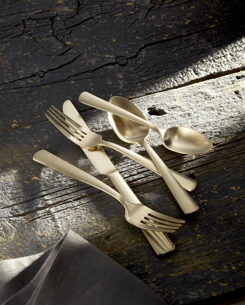 20 Pc Flatware Set | Aptitude Champagne Satin