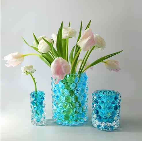 Vase | Coral Blue Boule Mini