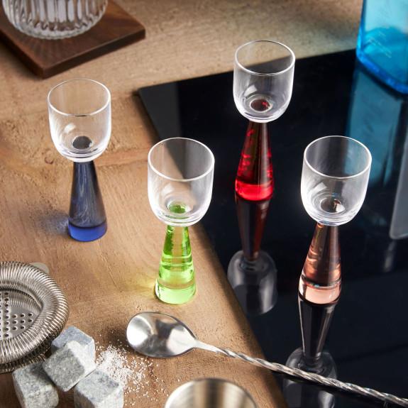 Set of Four Liquer | Multi Colour Pyramid