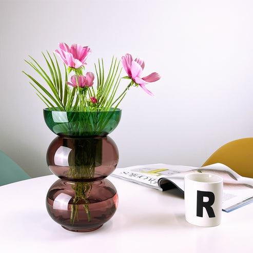 Medium Bubble Vase | Green/Pink