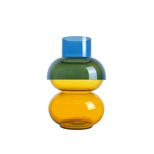 Medium Bubble Vase | Blue/Yellow