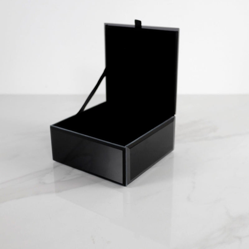 Small Hinged Box | Black/Gold