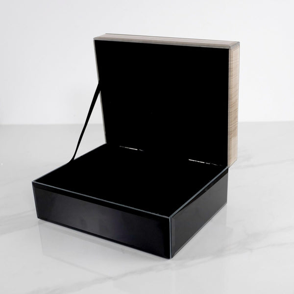 Large Hinged Box | Black/Gold