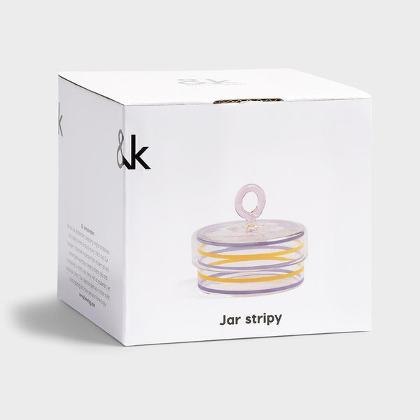 Stripy Jar | Pink Handle