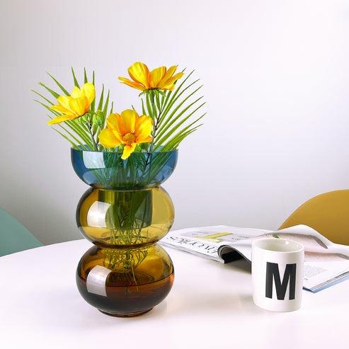 Medium Bubble Vase | Blue/Yellow