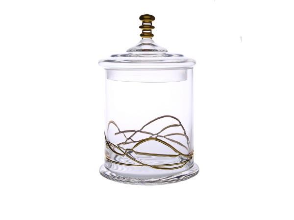 Small Cookie Jar - Gold Swirl