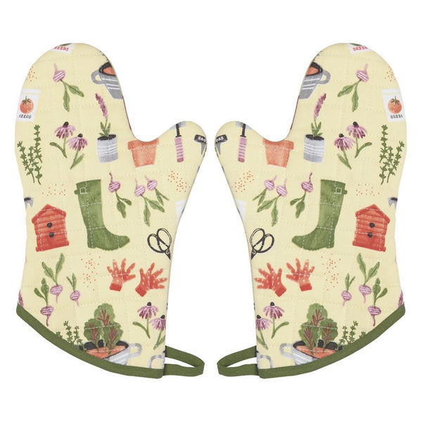 Set of 2 Oven Mitts | Garden