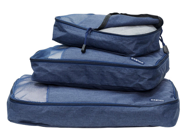 Set of 3 Packing Cubes | Oxford Blue