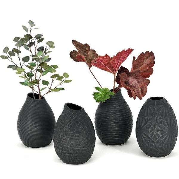 Vase | Petite Black Textured