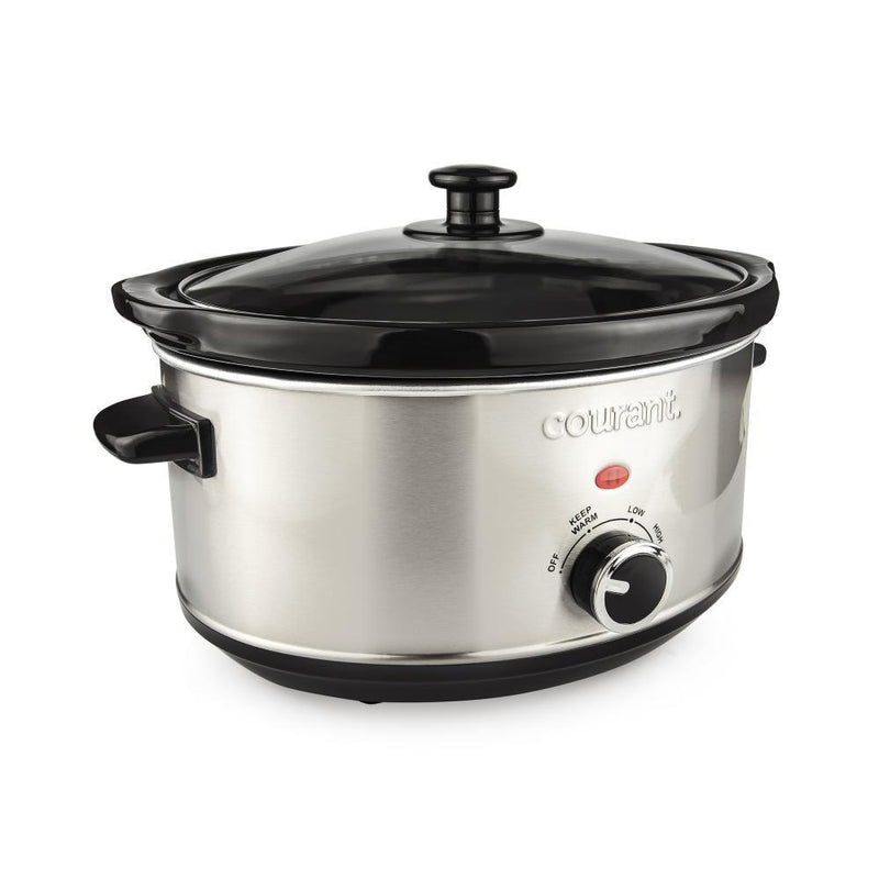 MAGIC MILL 6 QT RED SLOW COOKER WITH COVER KNOB AND COOL TOUCH