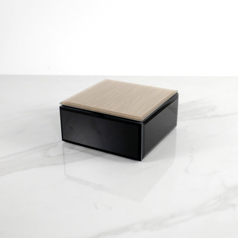 Small Hinged Box | Black/Gold