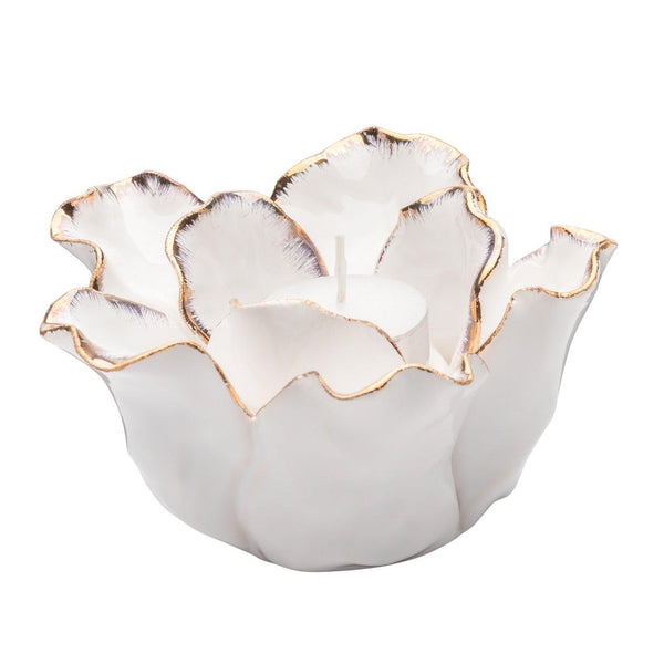 Tealight Holder | Rose Gold Tipped White