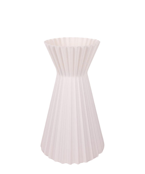 3D Vase | 25cm Coffee | White