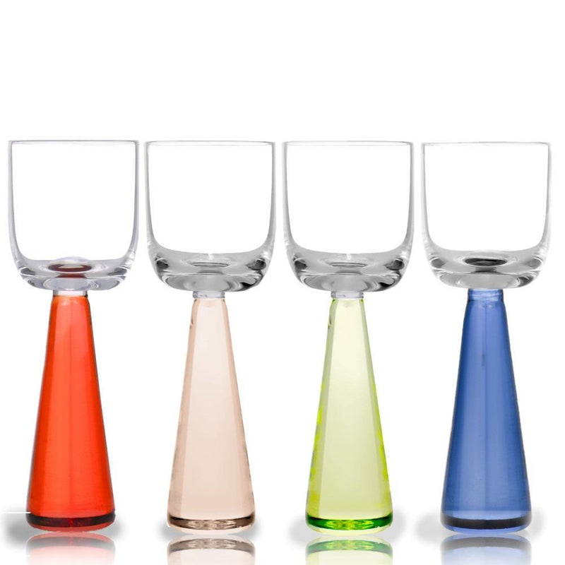 Set of Four Liquer | Multi Colour Pyramid