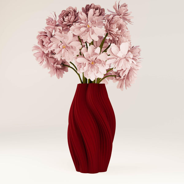 3D Vase | 20cm Hot Ice Cream | Red Glitter