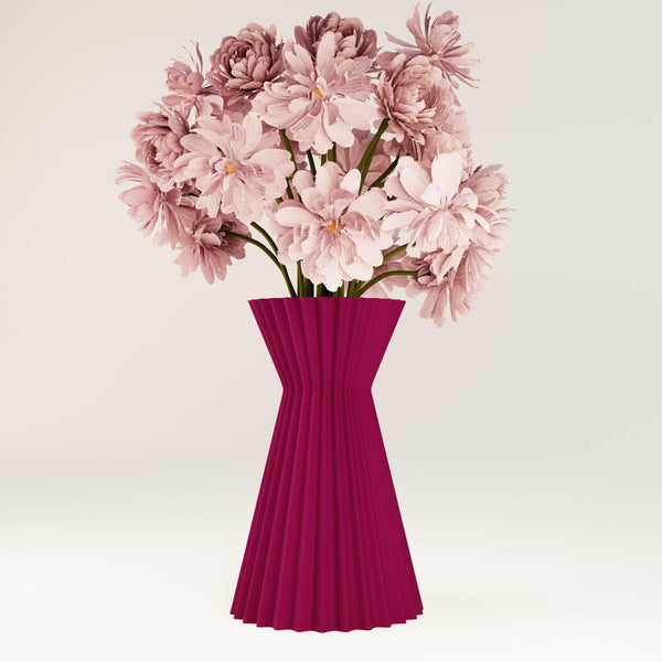 3D Vase | 20cm Coffee | Bordo