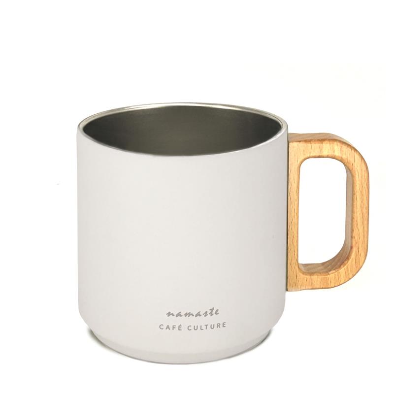 Namaste Double Wall Mug | White