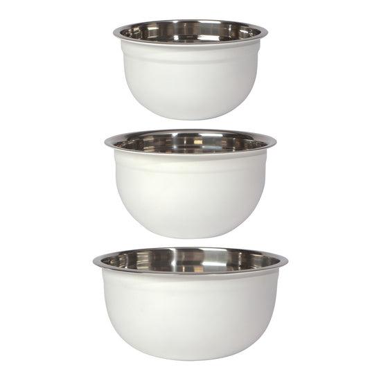 Set of 3 Mixing Bowls | White