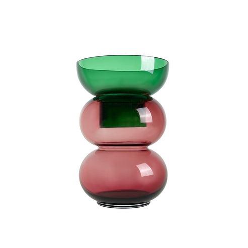 Medium Bubble Vase | Green/Pink