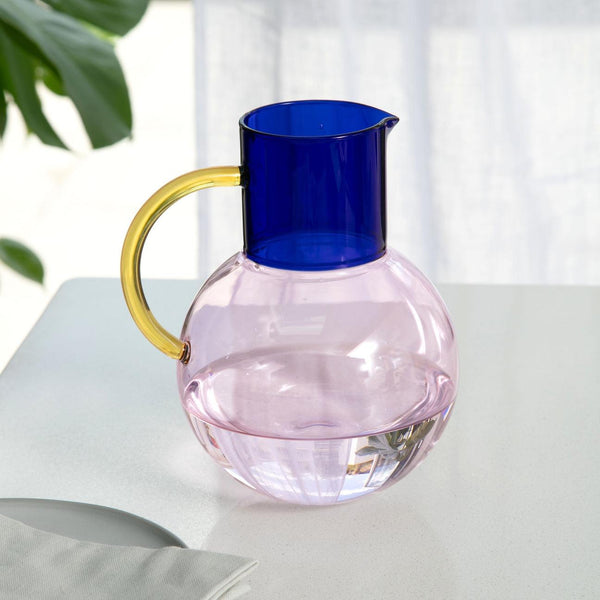 Large Pablo Jug | Pink/Cobalt/Yellow