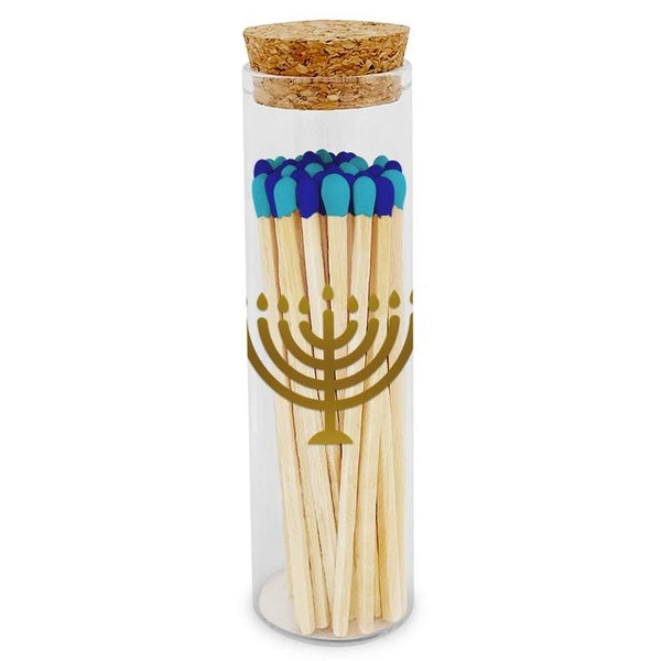 Match Jar with  Cork Top | Menorah | 4 Inch