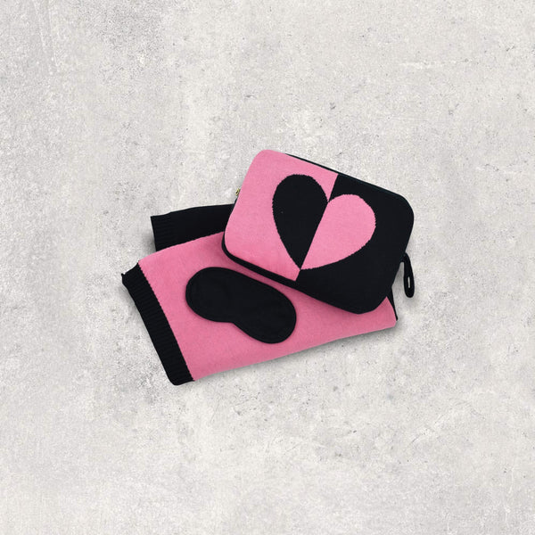 Travel Set | Pink/Black Dual Hearty Heart