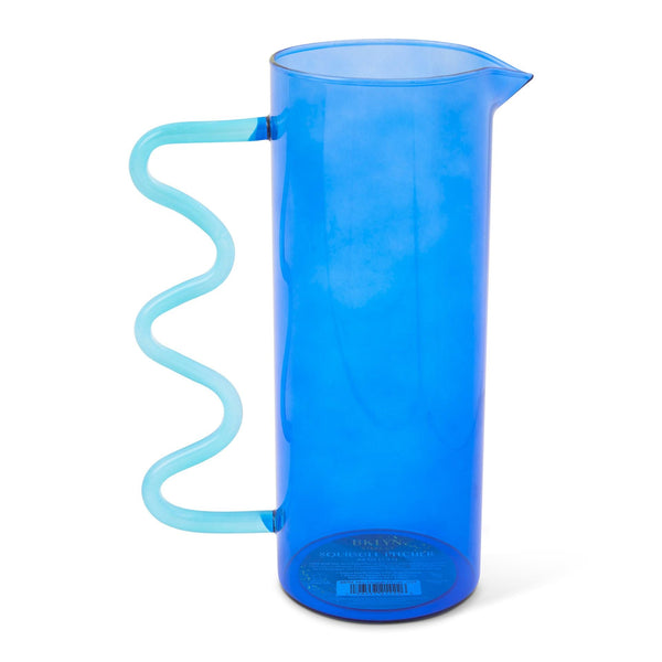 Squiggle Pitcher | Turquoise/Teal