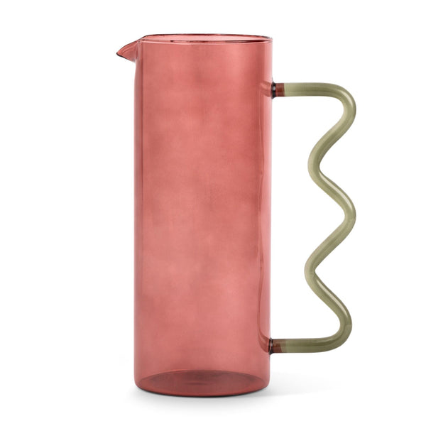 Squiggle Pitcher | Rose/Grey