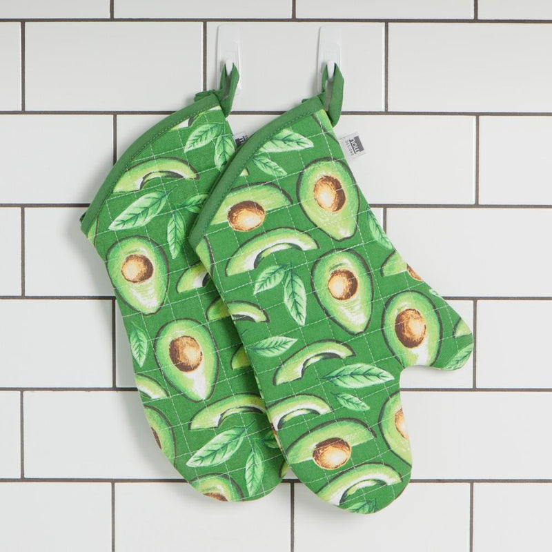 Set of 2 Oven Mitts | Avocados | Kitchen Art