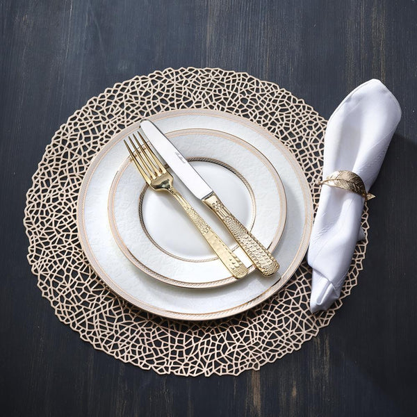 Round Gold Placemat Set | Kitchen Art | Wrapt