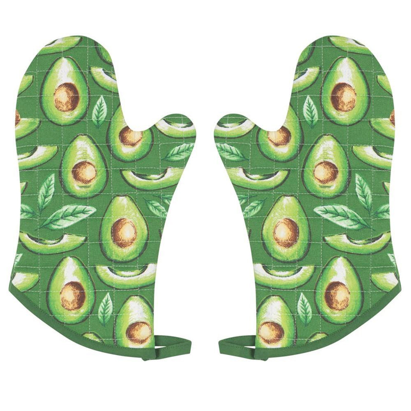 Set of 2 Oven Mitts | Avocados | Kitchen Art