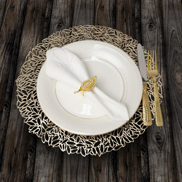 Round Floret Gold Placemat Set | Kitchen Art | Wrapt