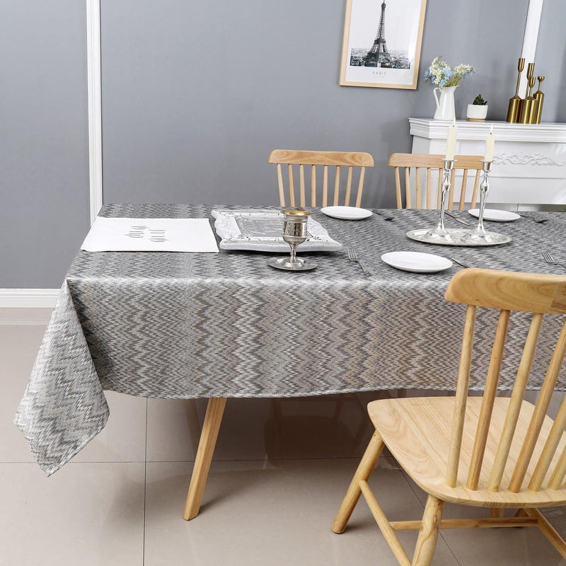 Jacquard Tablecloth | Light Zigzag