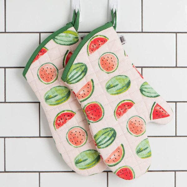 Set of 2 Oven Mitts | Watermelon | Kitchen Art