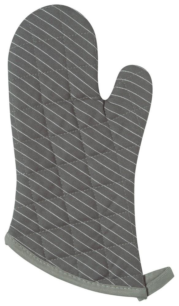 Set of 2 Oven Mitts - Pinstripe Granite