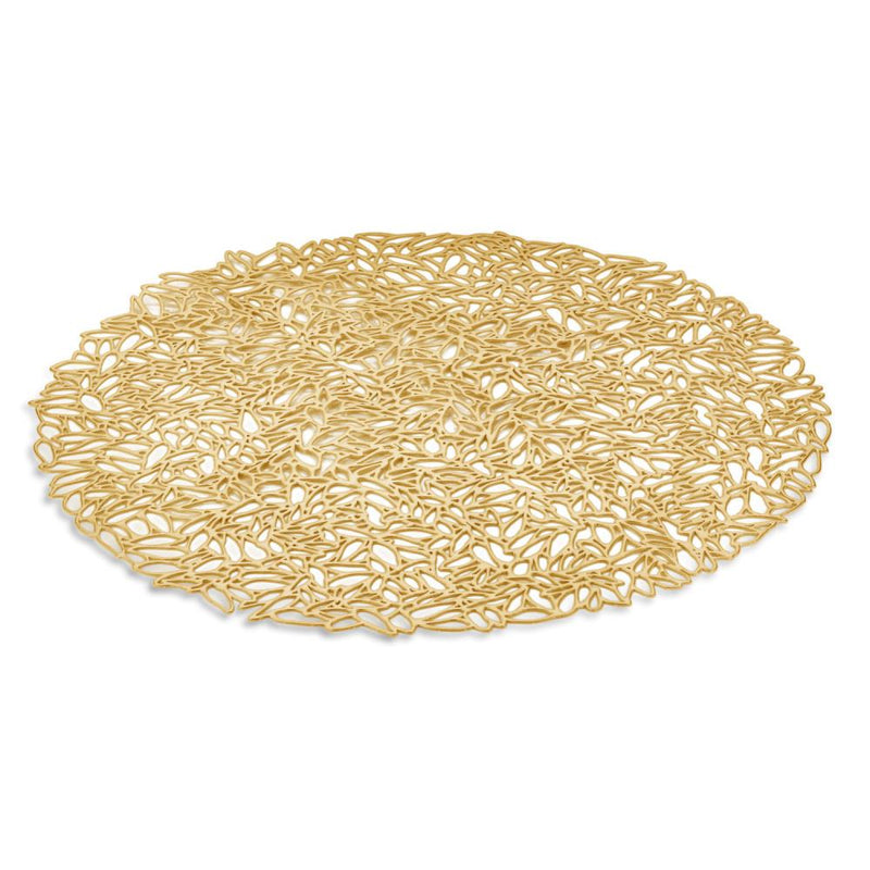 Round Floret Gold Placemat Set | Kitchen Art | Wrapt